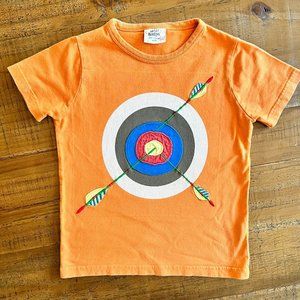 Boys Mini Boden Orange Short Sleeve Tee Size 4-5